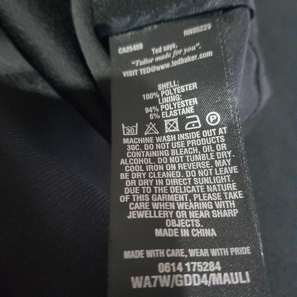 NWT Ted Baker Black Two-Tone Wrap Dress Blouse - Picture 6 of 8